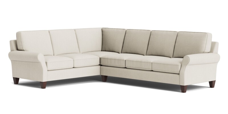 Davenport Roll Arm L-Shaped Sectional 2716LSECTLKIT35