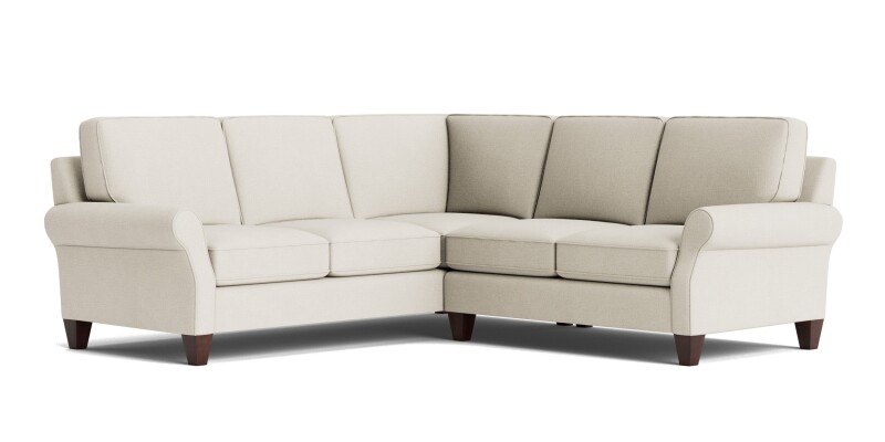 Davenport Roll Arm L-Shaped Sectional 2716LSECTSKIT30