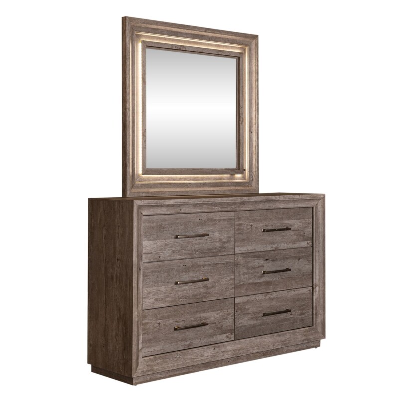 Horizons Queen Storage Bed, Dresser & Mirror 272BRQSBDM