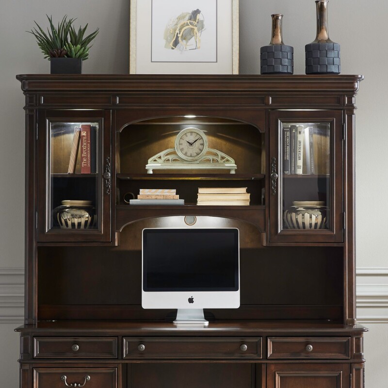 Brayton Manor Jr Executive Credenza Hutch 273HO131