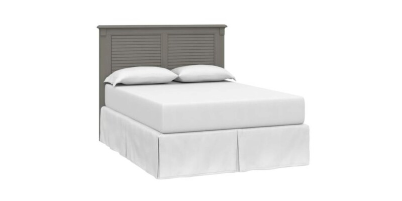 Shoreline Ocean Grey Louvered Headboard 2751H138