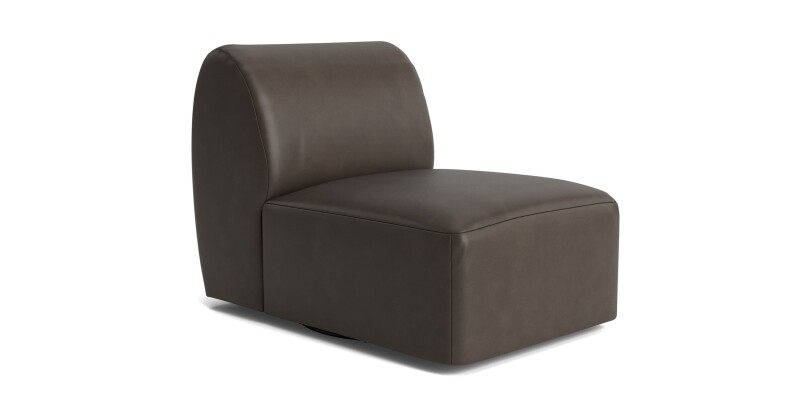 Clyde Leather Armless Swivel Chair 275605L52