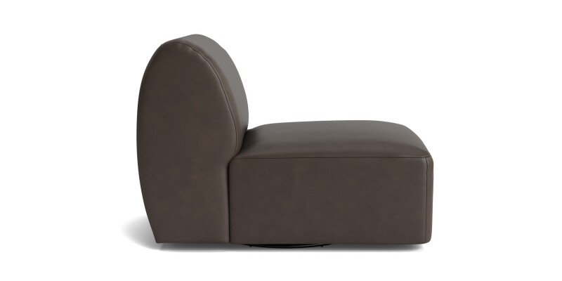 Clyde Leather Armless Swivel Chair 275605L56