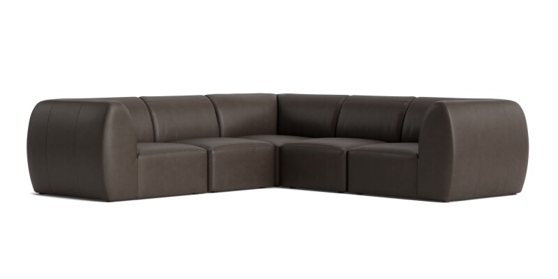 Clyde Leather Modular L-Shaped Sectional 2756LSECTLKIT54