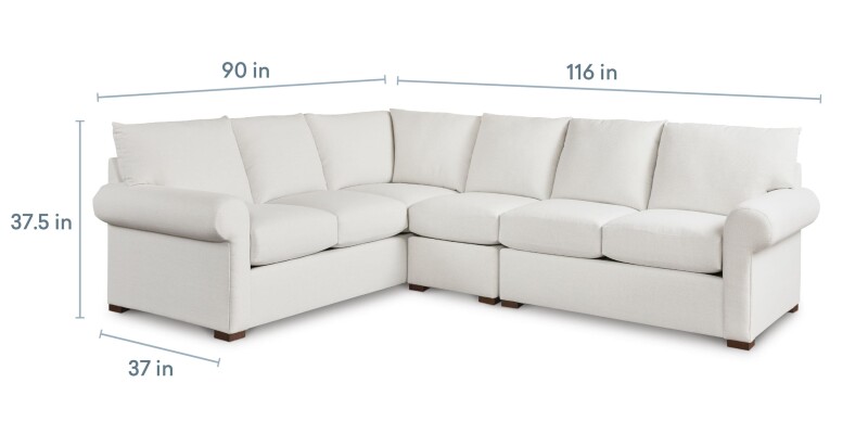 Hanover Roll Arm L-Shaped Sectional 2762LSECTLFCFC2230SUPPORT