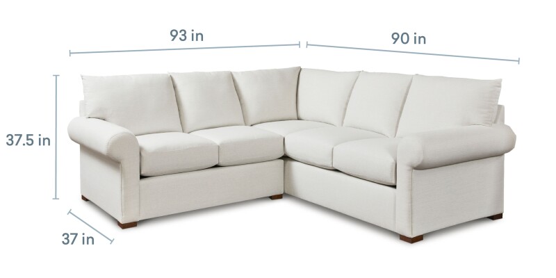 Hanover Roll Arm L-Shaped Sectional 2762LSECTSFCRFC22319PREMIER