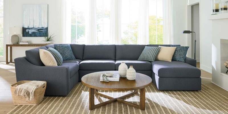 Blake Slope Arm U-Shaped Sectional 2776RUSECT5FCFC2360PREMIER