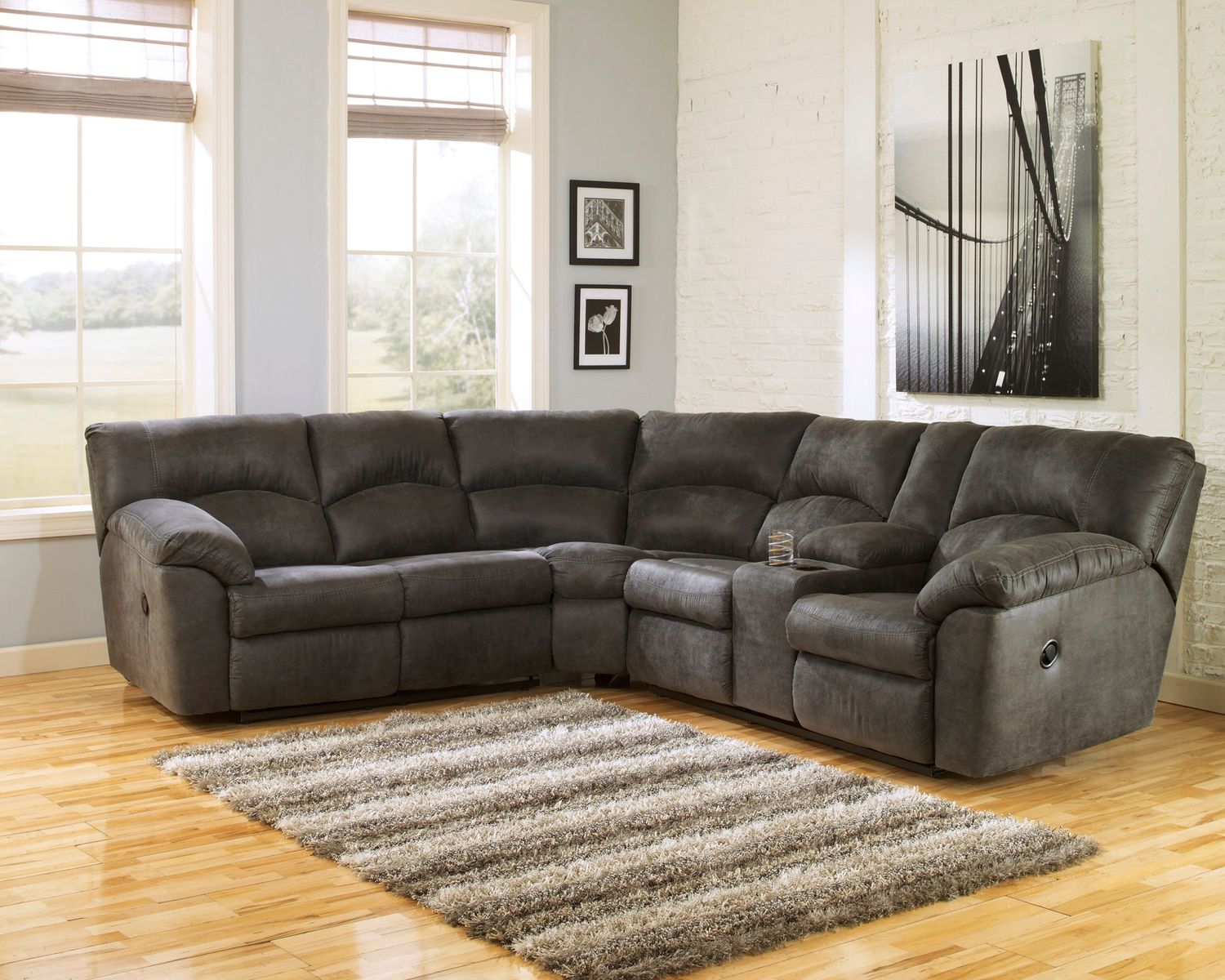 Tambo 2-Piece Reclining Sectional In Pewter 27801S1