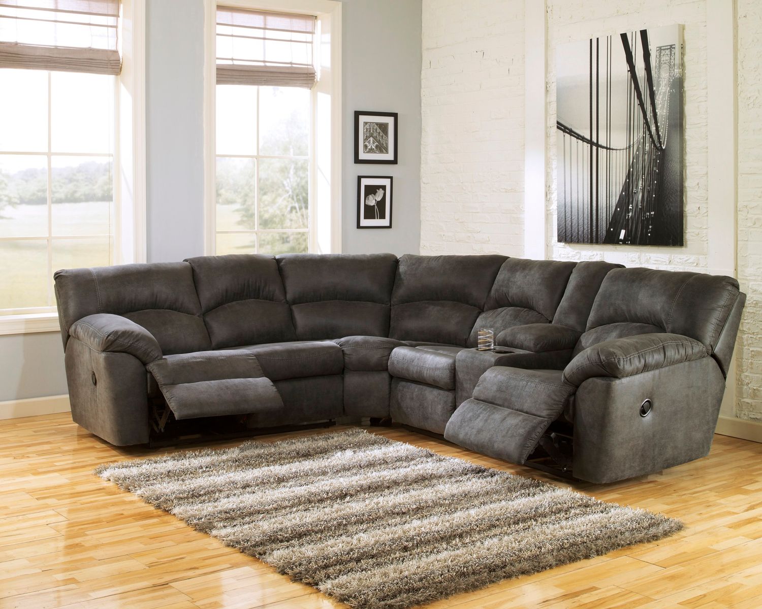 Tambo 2-Piece Reclining Sectional In Pewter 27801S1