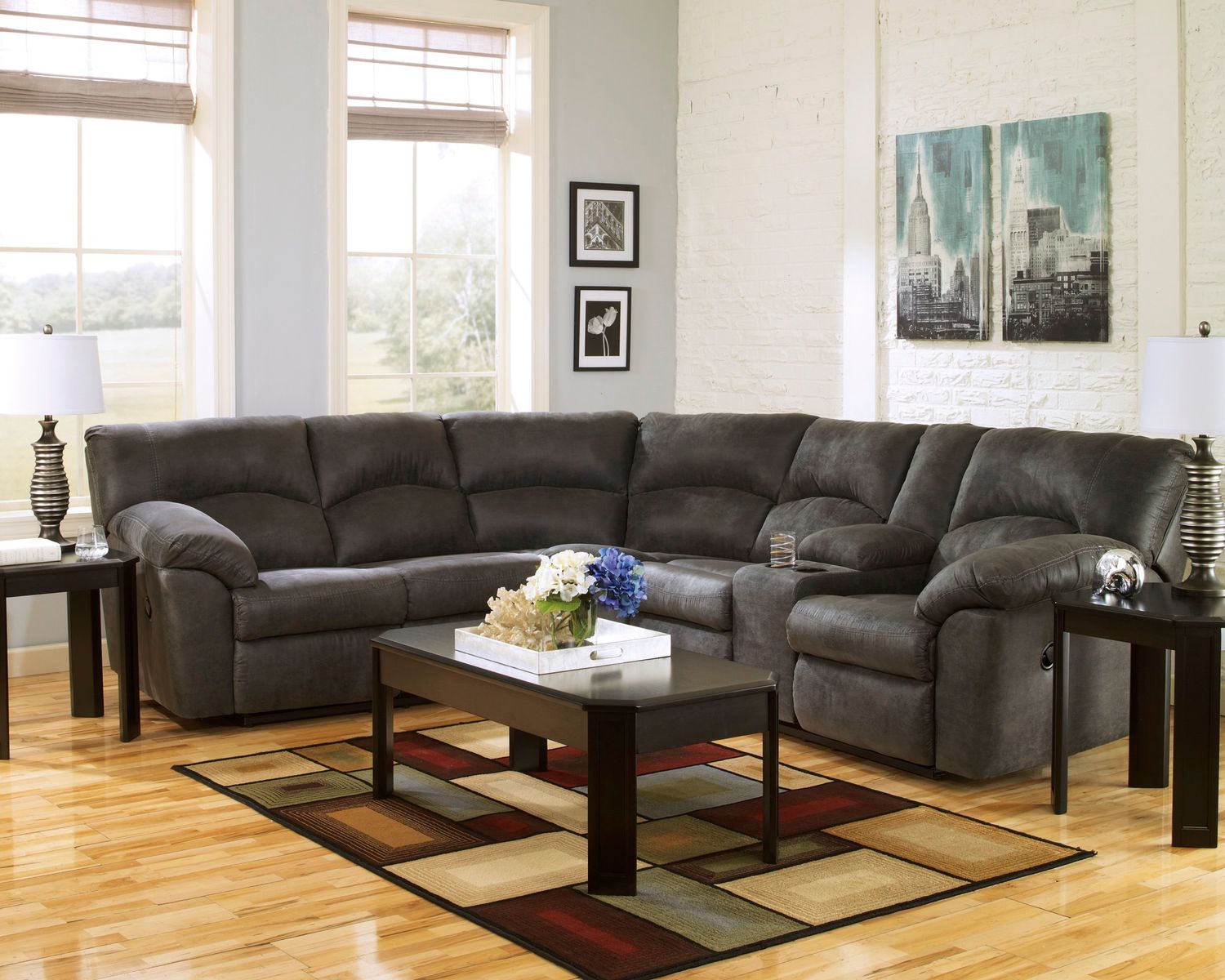 Tambo 2-Piece Reclining Sectional In Pewter 27801S1