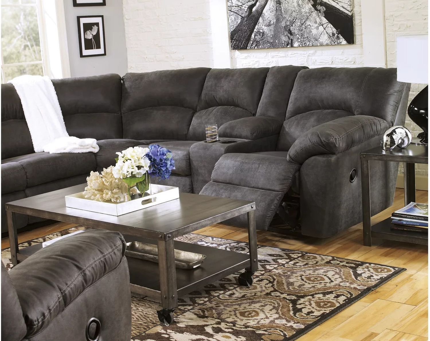 Tambo 2-Piece Reclining Sectional In Pewter 27801S1