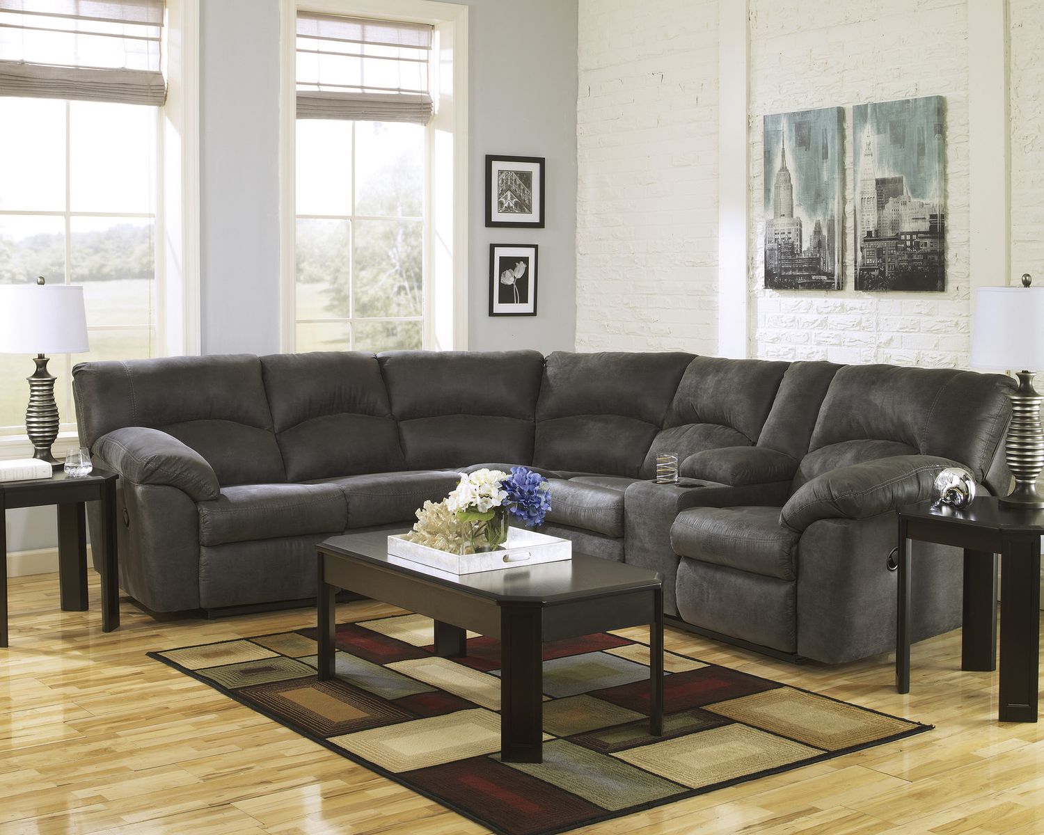 Tambo 2-Piece Reclining Sectional In Pewter 27801S1