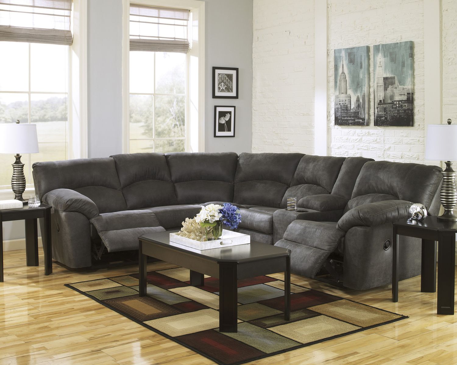 Tambo 2-Piece Reclining Sectional In Pewter 27801S1