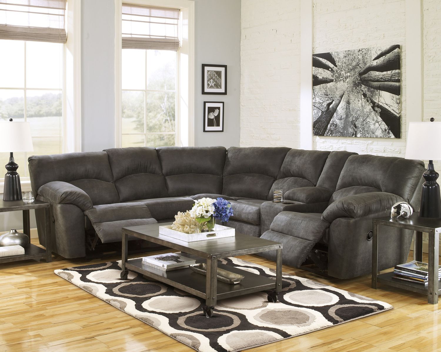 Tambo 2-Piece Reclining Sectional In Pewter 27801S1