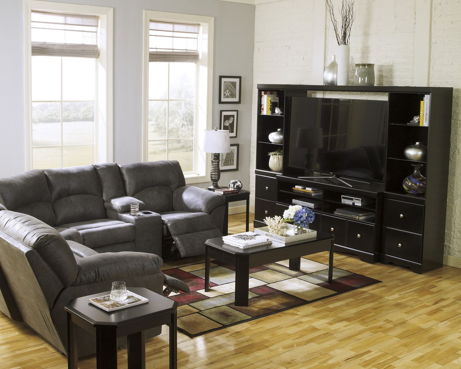 Tambo 2-Piece Reclining Sectional In Pewter 27801S1