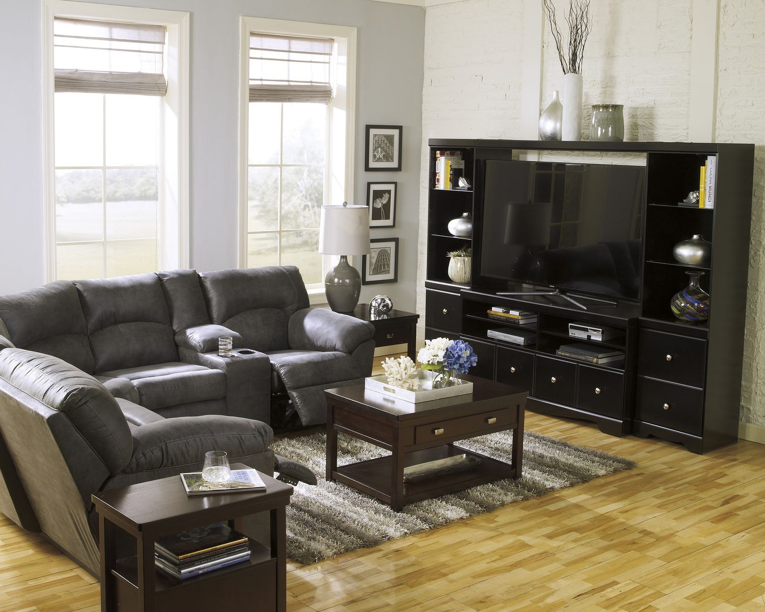Tambo 2-Piece Reclining Sectional In Pewter 27801S1