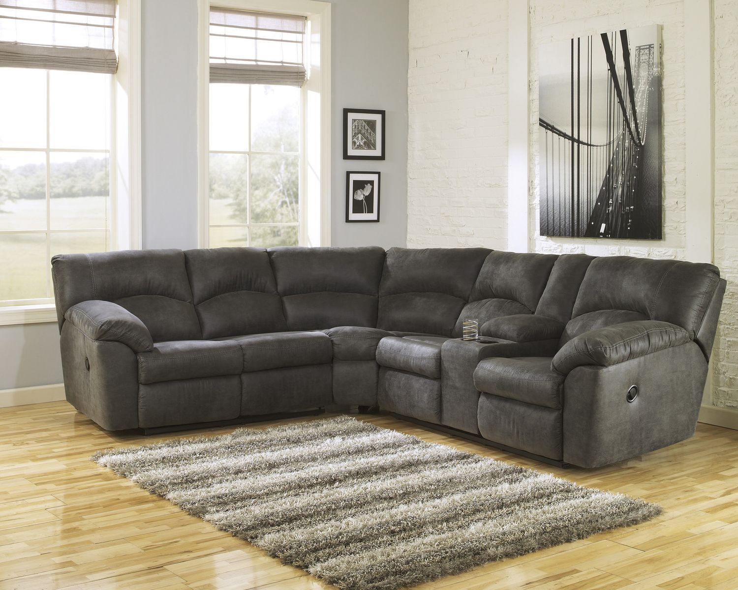 Tambo 2-Piece Reclining Sectional In Pewter 27801S1