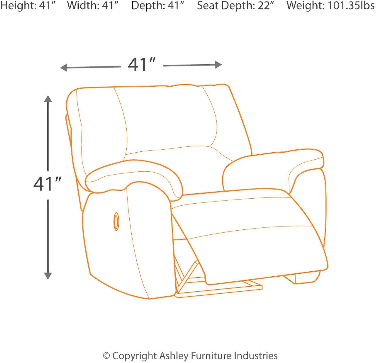Tambo 2-Piece Sectional with Recliner In Pewter 27801U1