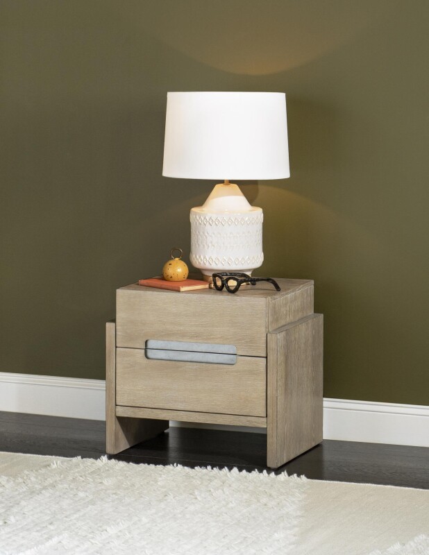 2800 District LK Nightstand Weathered Oak Finish 28003101
