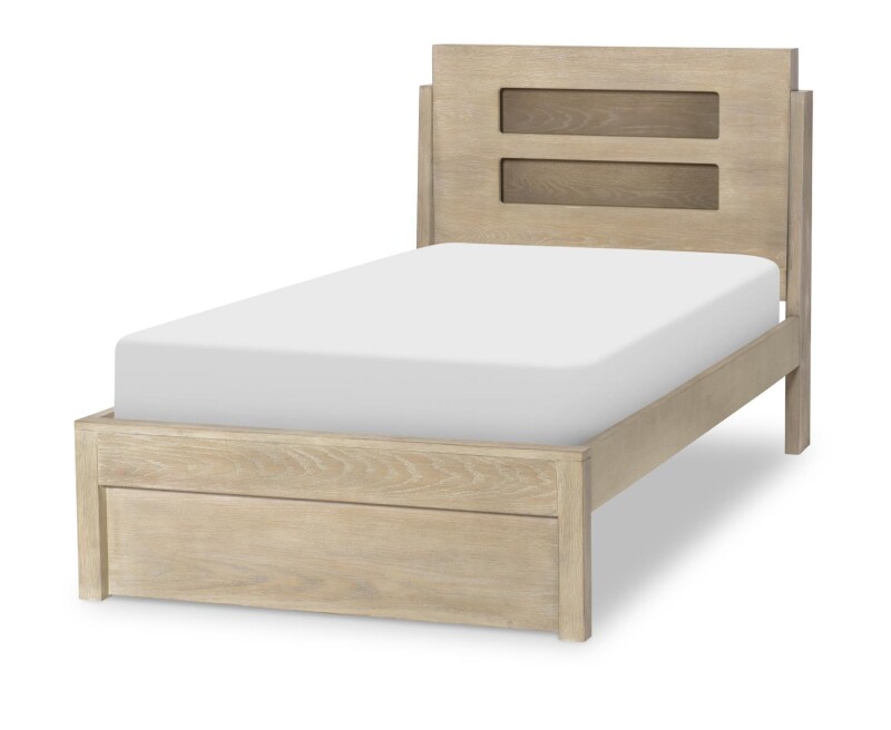 2800 District LK Complete Panel Bed Twin 33 Weathered Oak Finish 28004103K