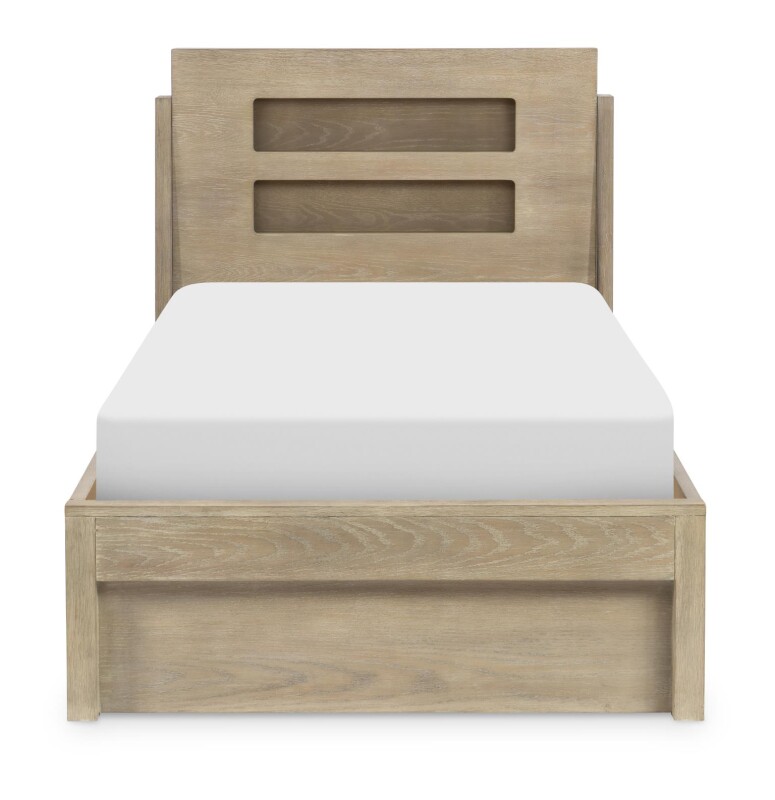 2800 District LK Complete Panel Bed Twin 33 Weathered Oak Finish 28004103K
