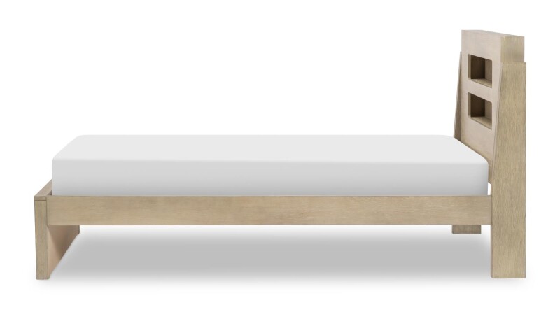2800 District LK Complete Panel Bed 46 Weathered Oak Finish 28004104K