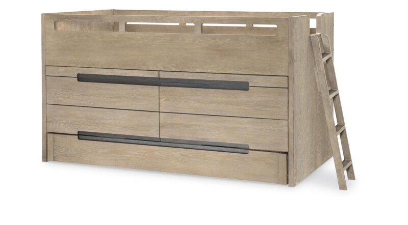 2800 District LK Complete Captains Bed 33 Weathered Oak Finish 28005303K