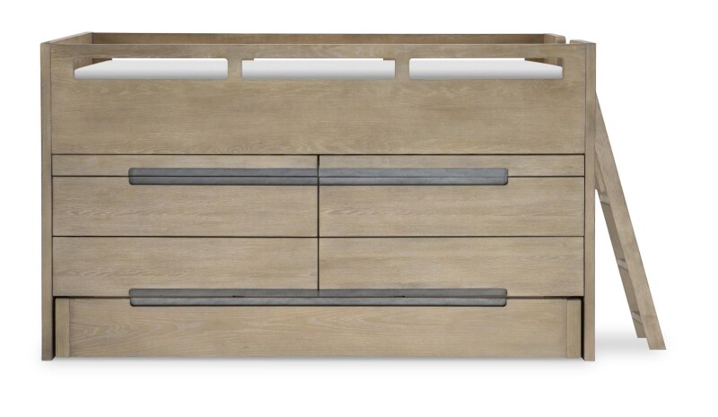 2800 District LK Complete Captains Bed 33 Weathered Oak Finish 28005303K