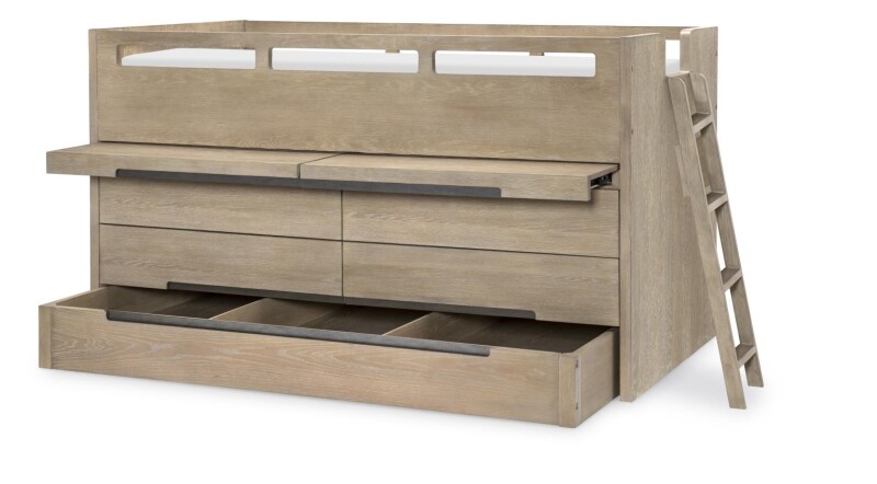 2800 District LK Complete Captains Bed 33 Weathered Oak Finish 28005303K