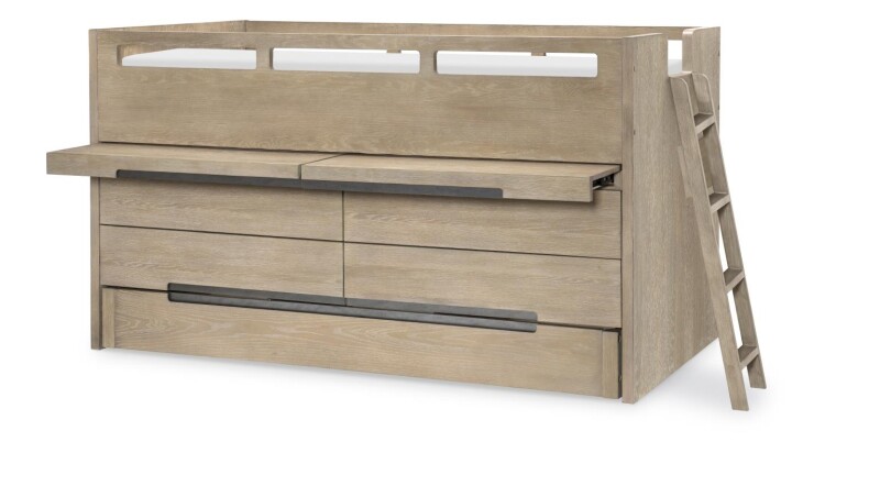 2800 District LK Complete Captains Bed 33 Weathered Oak Finish 28005303K
