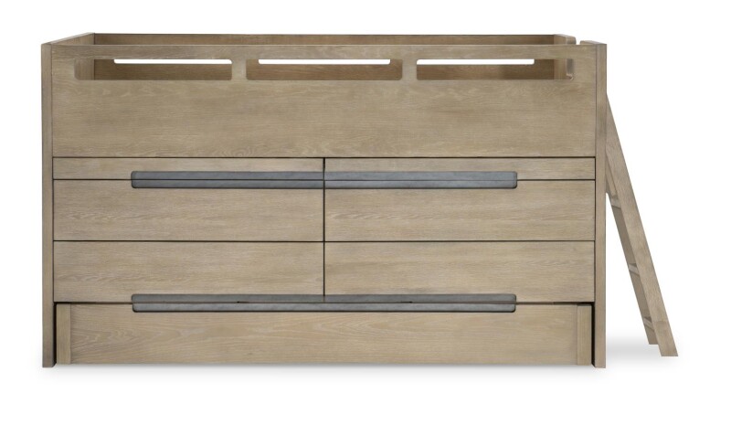 2800 District LK Complete Captains Bed 33 Weathered Oak Finish 28005303K