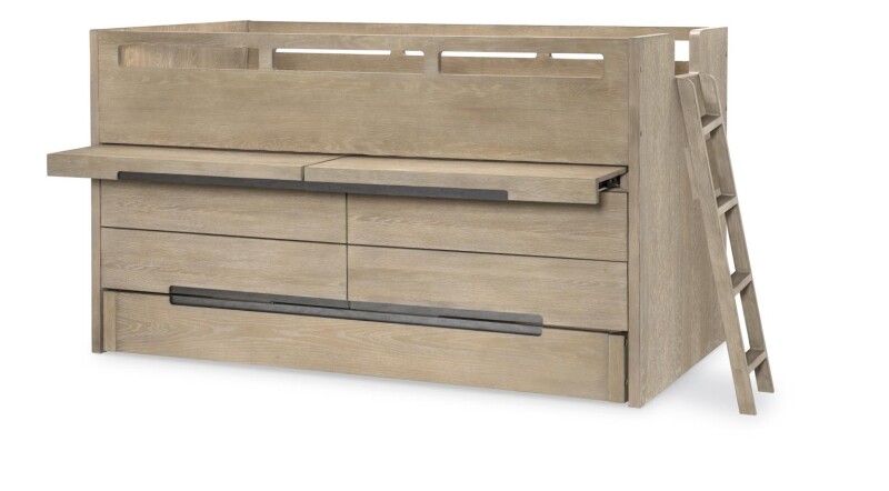 2800 District LK Complete Captains Bed 33 Weathered Oak Finish 28005303K