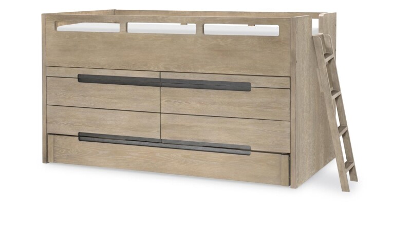 2800 District LK Complete Captains Bed 33 Weathered Oak Finish 28005303K