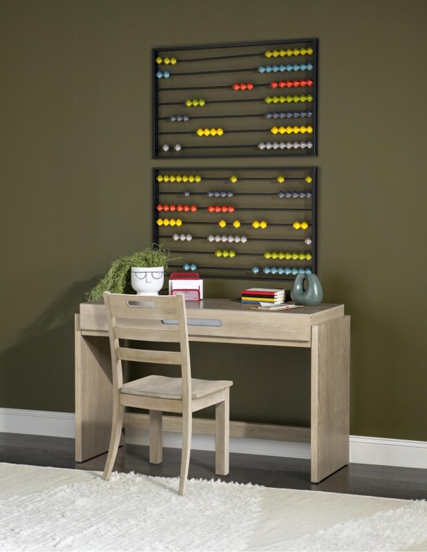 2800 District LK Desk Weathered Oak Finish 28006100