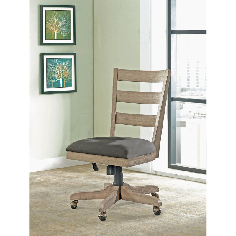Wood Back Uph Desk Chair 28127
