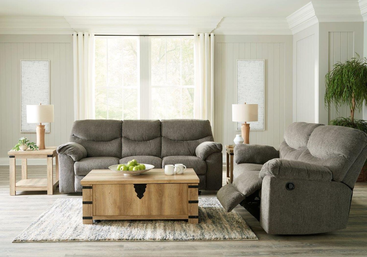 Alphons Reclining Living Room Set In Putty 28201U1