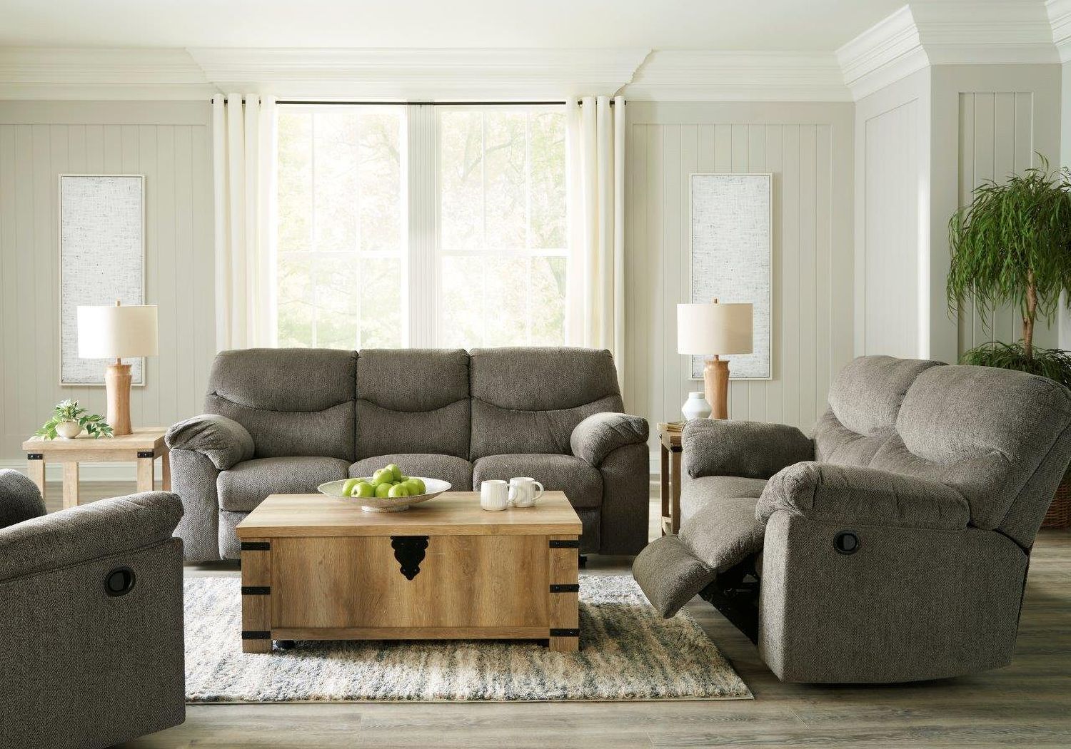 Alphons Reclining Living Room Set In Putty 28201U1