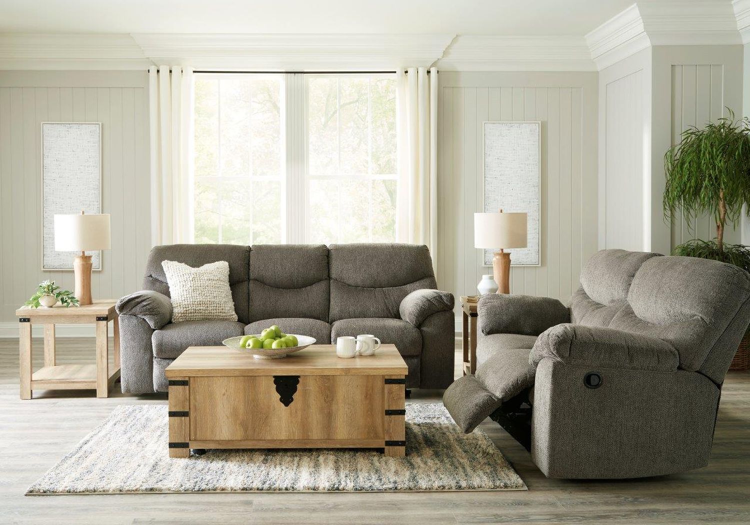 Alphons Reclining Living Room Set In Putty 28201U1