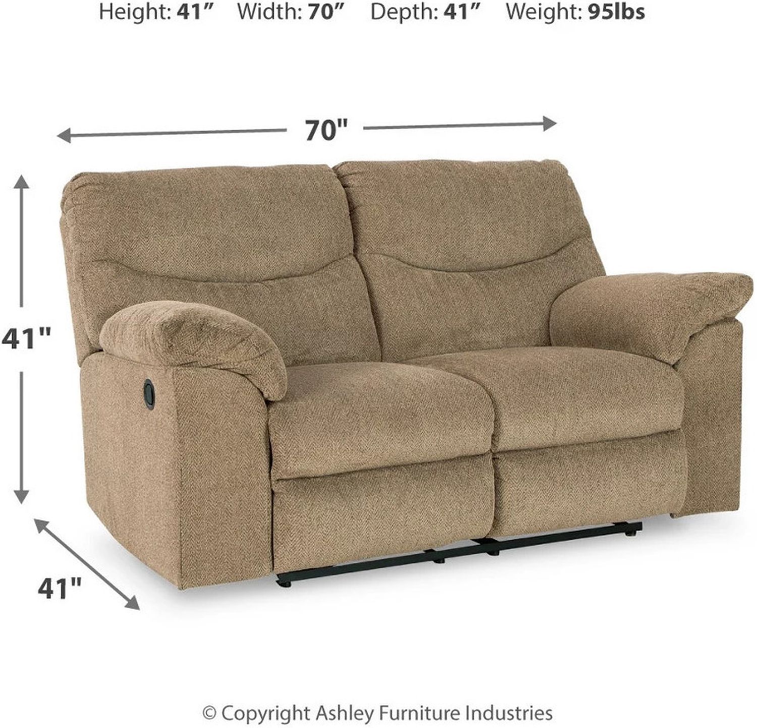 Alphons Reclining Loveseat In Briar 2820286