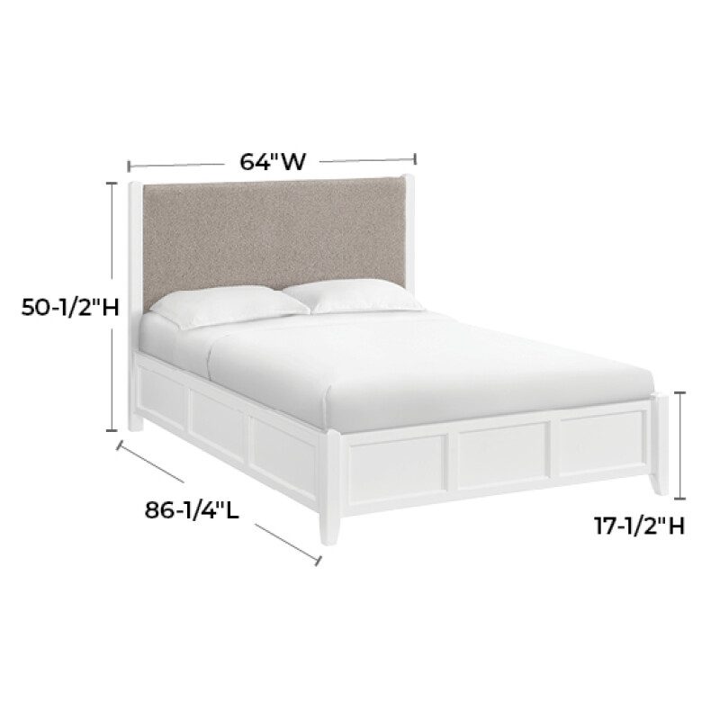 2828 Mckenzie Queen Upholstered Panel Bed 2828PEC