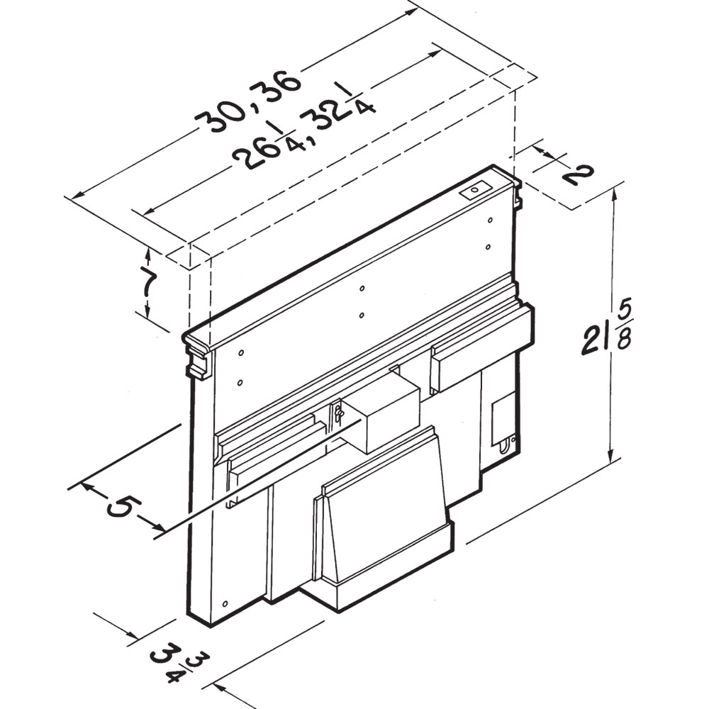 30, Downdraft, Designed for Optional External Blowers. Choice of Optional Exterior or In-line Blowers Purchased Separately 283003