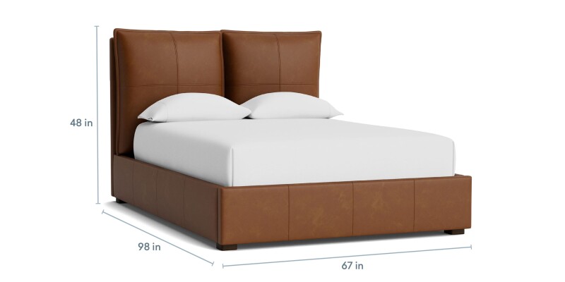 Greer Leather Upholstered Bed 2830K159PLKIT52