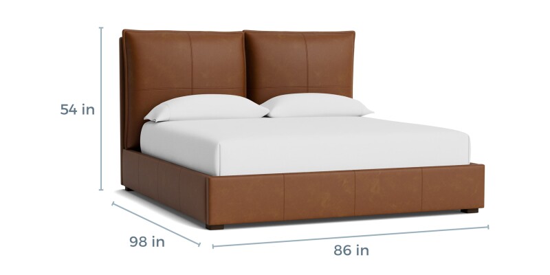 Greer Leather Upholstered Bed 2830K169LKIT61