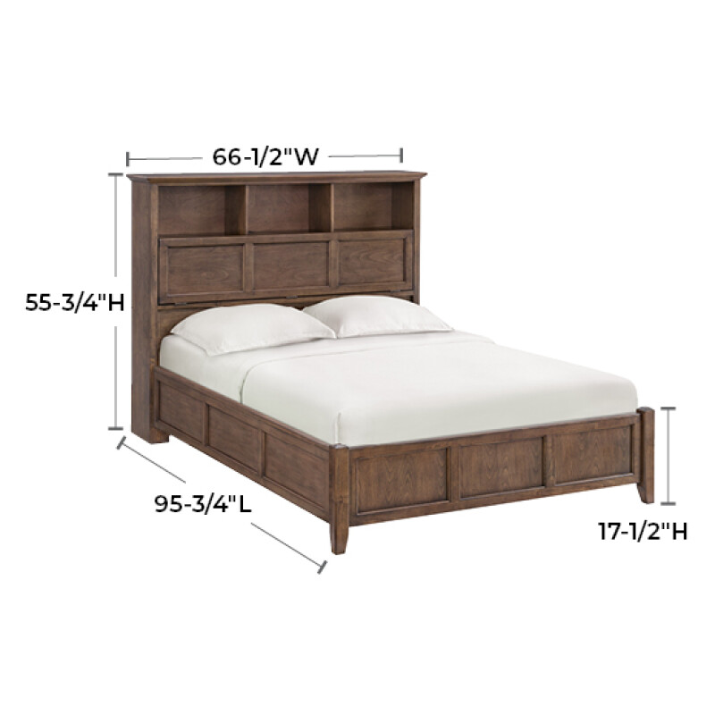 2843 Mckenzie Queen Classic Bookcase Bed 2843FST