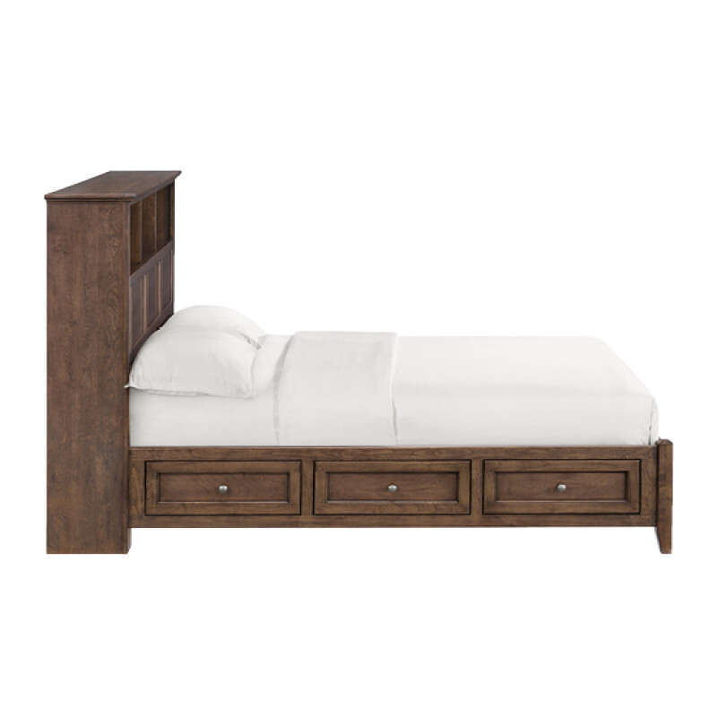 2850 Mckenzie Queen Classic Bookcase Storage Bed 2850FST
