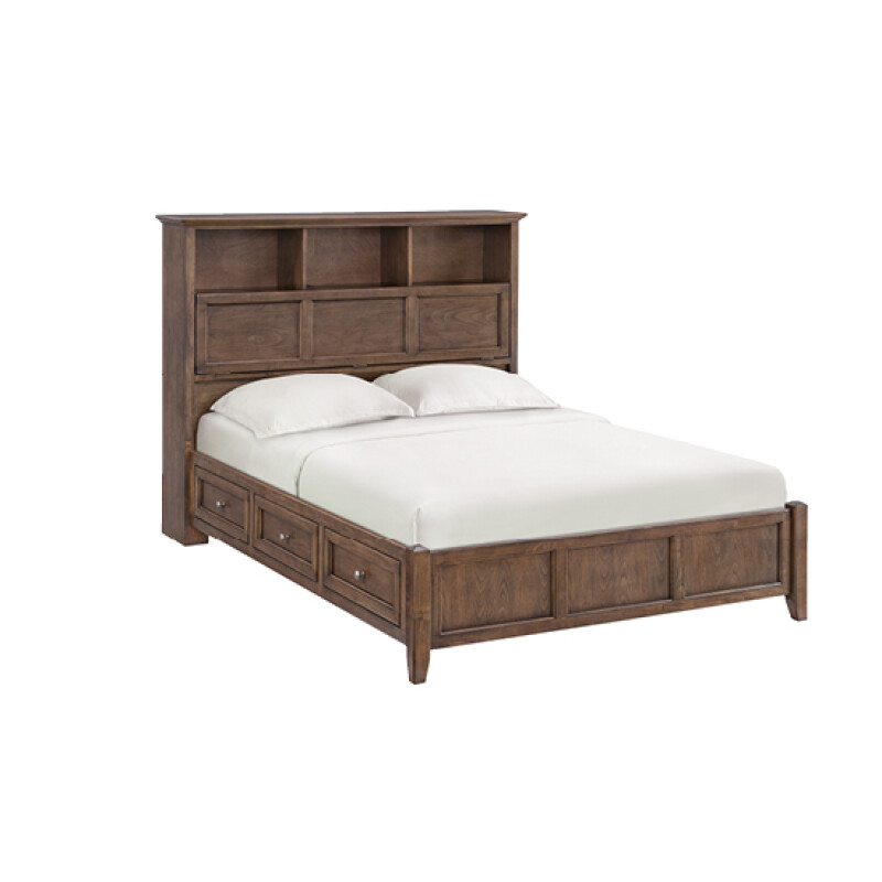 2850 Mckenzie Queen Classic Bookcase Storage Bed 2850GAC