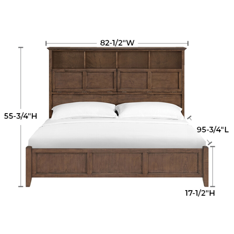 2851 Mckenzie King Classic Bookcase Storage Bed 2851FST