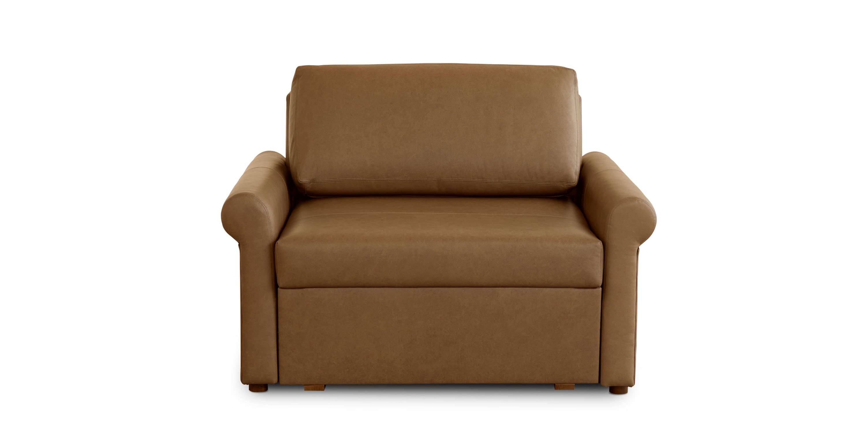 Z4 Leather Roll Arm Twin Sleeper Chair 2854TBL72358LOUNGE