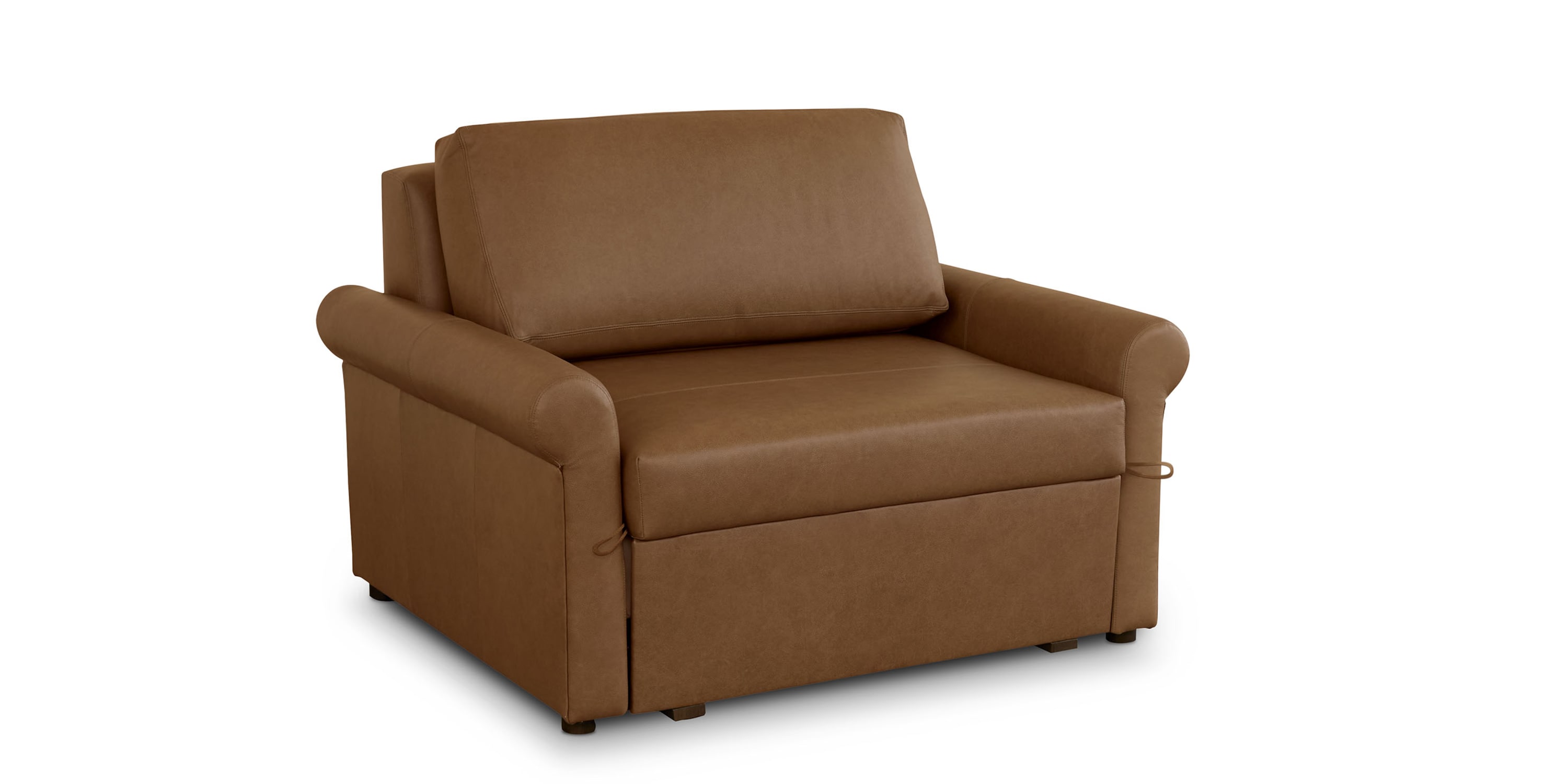 Z4 Leather Roll Arm Twin Sleeper Chair 2854TBL72358LOUNGE