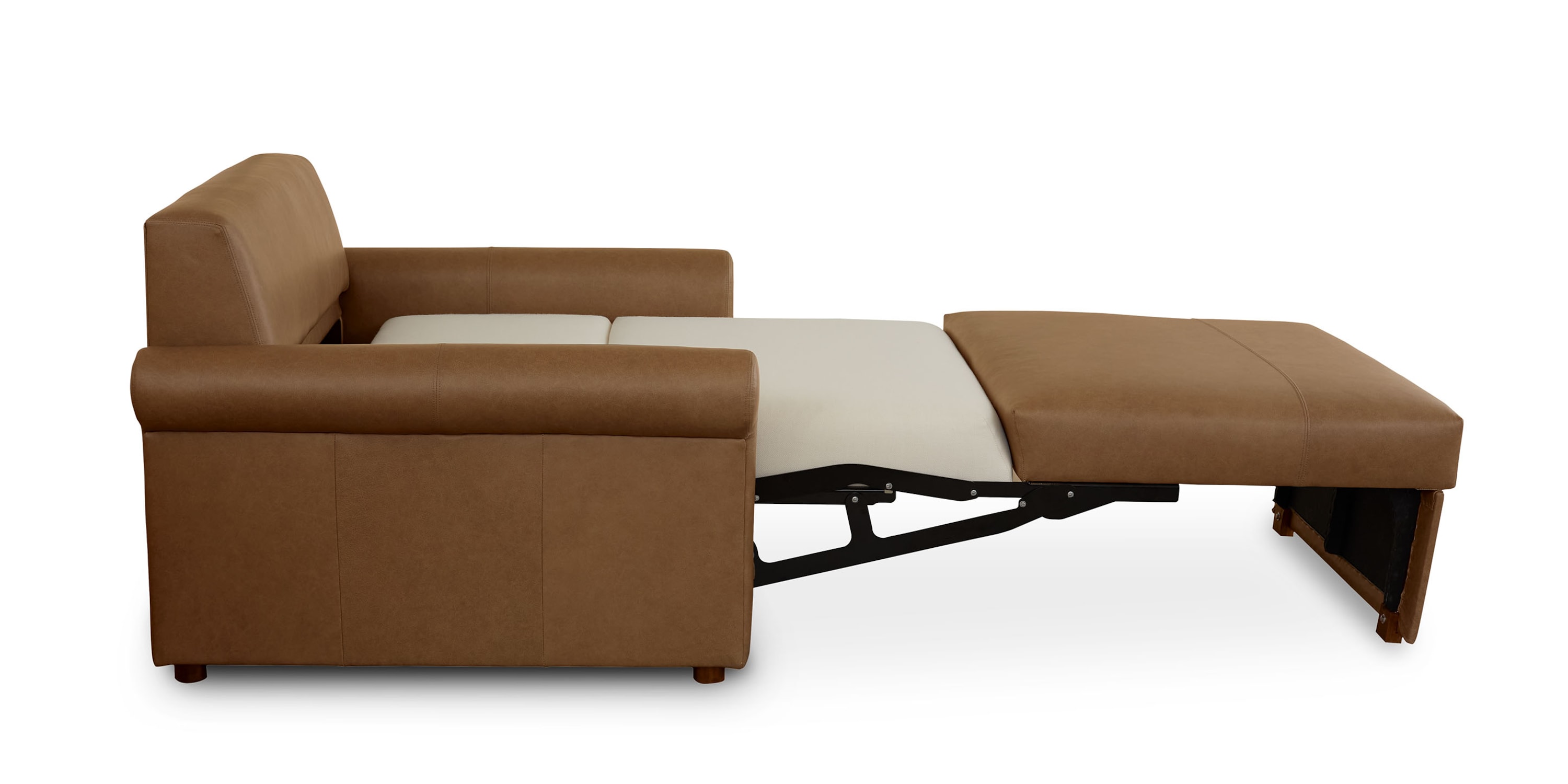 Z4 Leather Roll Arm Twin Sleeper Chair 2854TBL72358LOUNGE